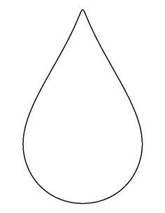 raindrop template Large raindrop pattern. Use the printable outline for crafts ...