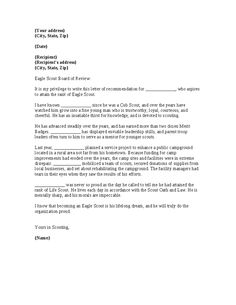 sample eagle scout recommendation letter 11 best Eagle scout letters of recommendation images on Pinterest ...