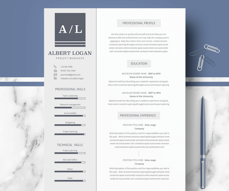 professional cv design
 65 Eye Catching CV Templates For MS Word | Free To Download