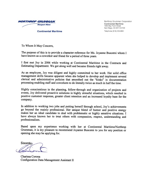 letter of recommendation coworker Colleague Recommendation Letter