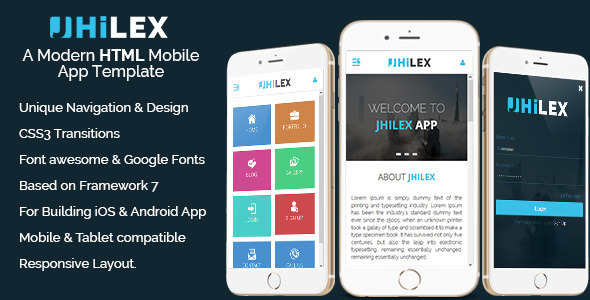 mobile app templates
 Jhilex - Mobile 