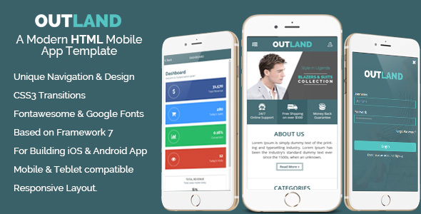 mobile app templates
 Outland - iOS 