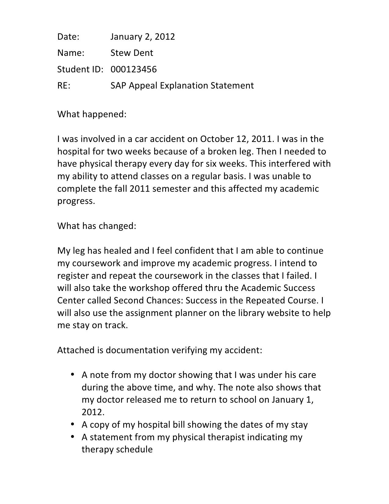 financial aid appeal letter sample Writing a successful SAP appeal - Financial Aid - Wayne State University