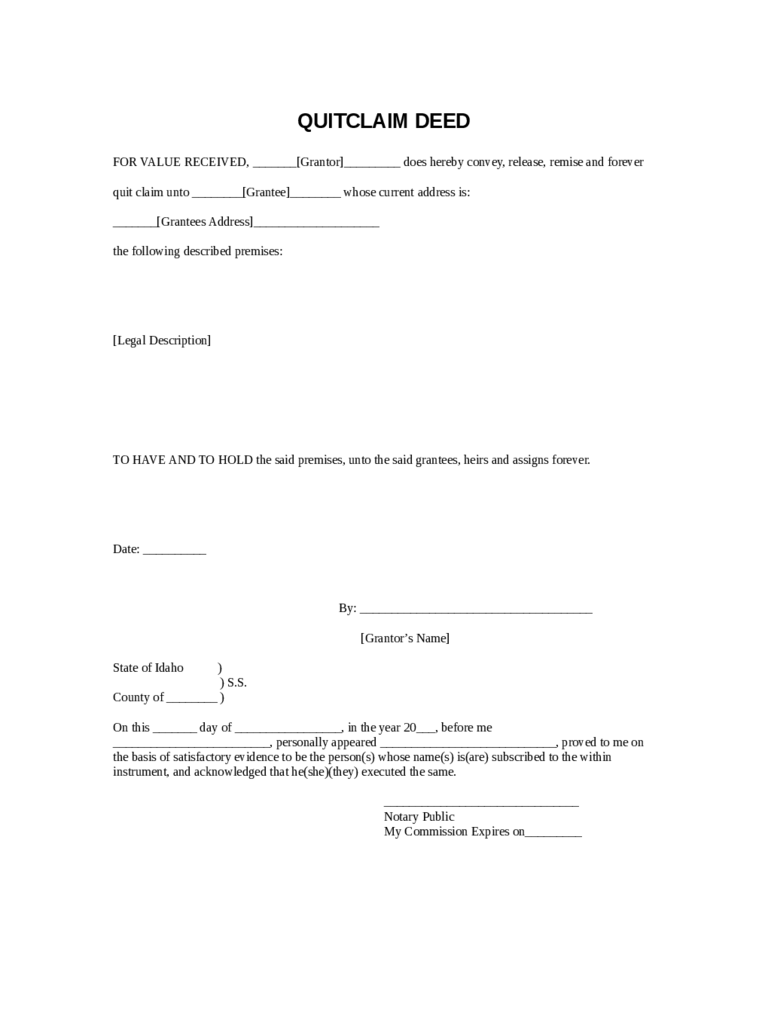 quit claim deed nevada Quit Claim Deed Form - 86 Free Templates in PDF, Word, Excel Download