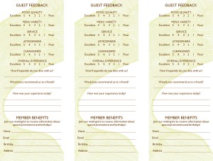 hotel comment card template Downtown Hotel Comment Card | Marketing Archive