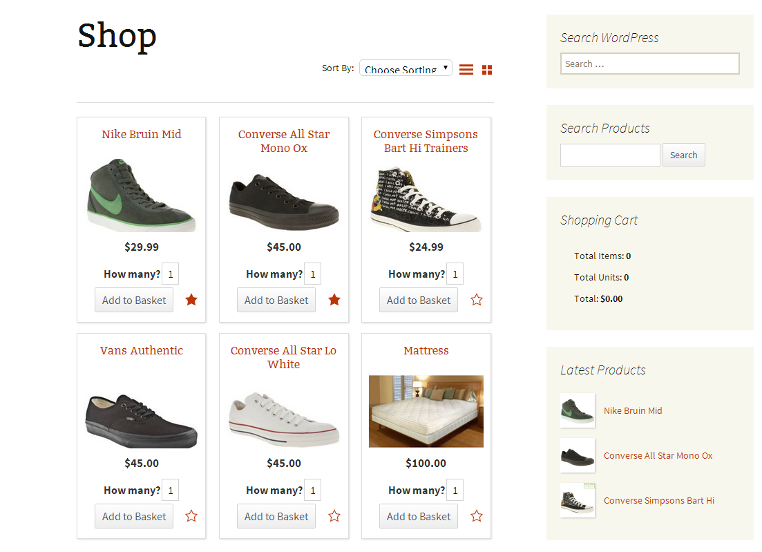 wordpress shopping cart
 WordPress Shopping Cart Plugin