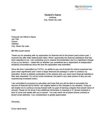 financial aid appeal letter sample Sample Financial Aid Appeal Letter | Things I love | Pinterest ...