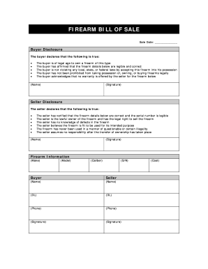firearm bill of sale florida Firearm Bill Sale - Fill Online, Printable, Fillable, Blank ...