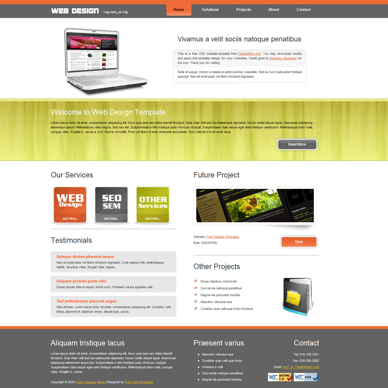 free web design templates
 template 109 web design