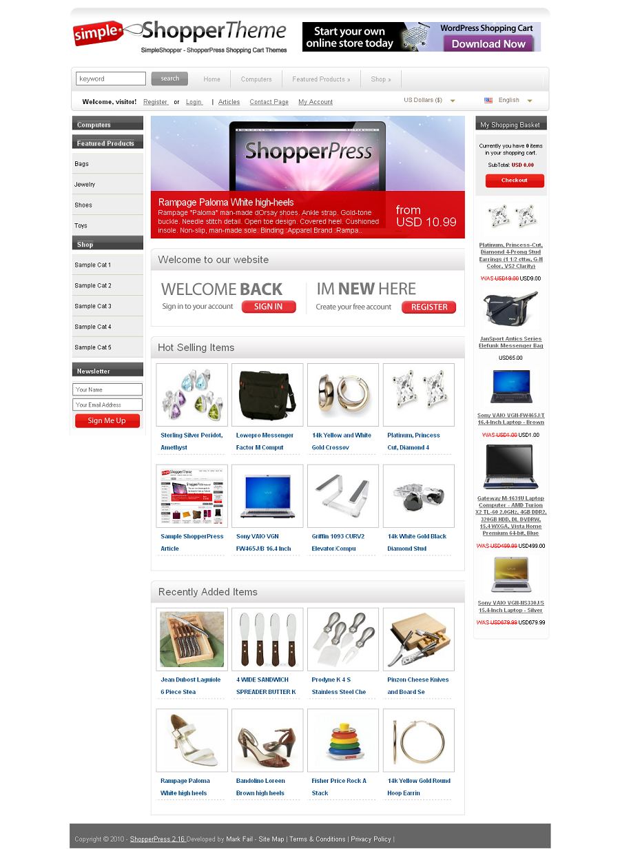 wordpress shopping cart
 ShopperPress Premium WordPress Shopping Cart Theme