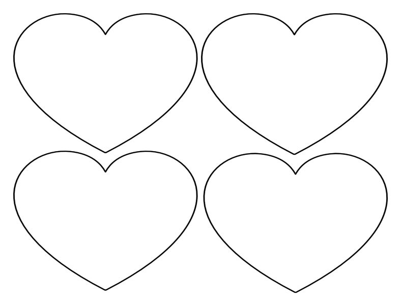 heart stencils free printable Free Printable Heart Templates – Large, Medium 