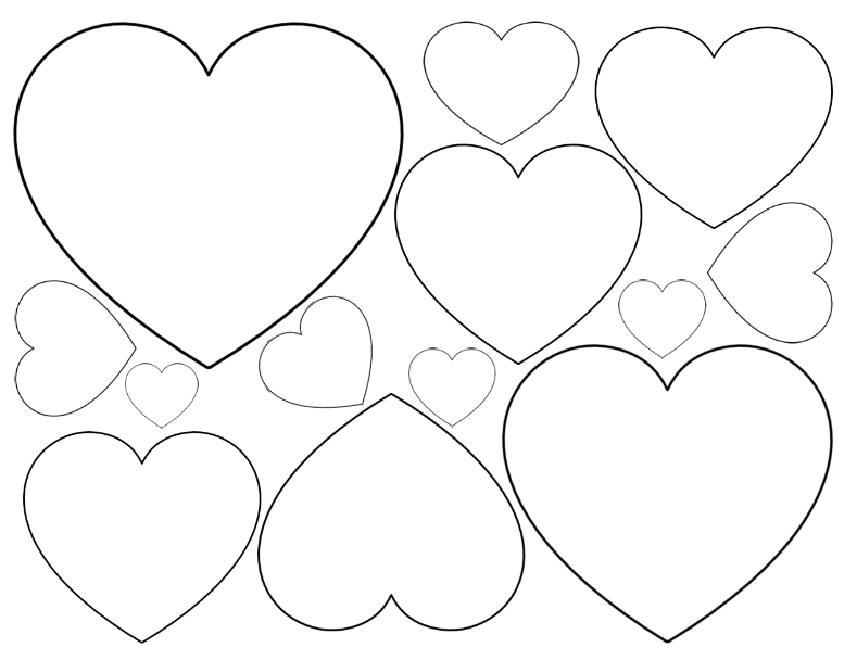 heart stencils free printable Free Printable Heart Templates – Large, Medium 