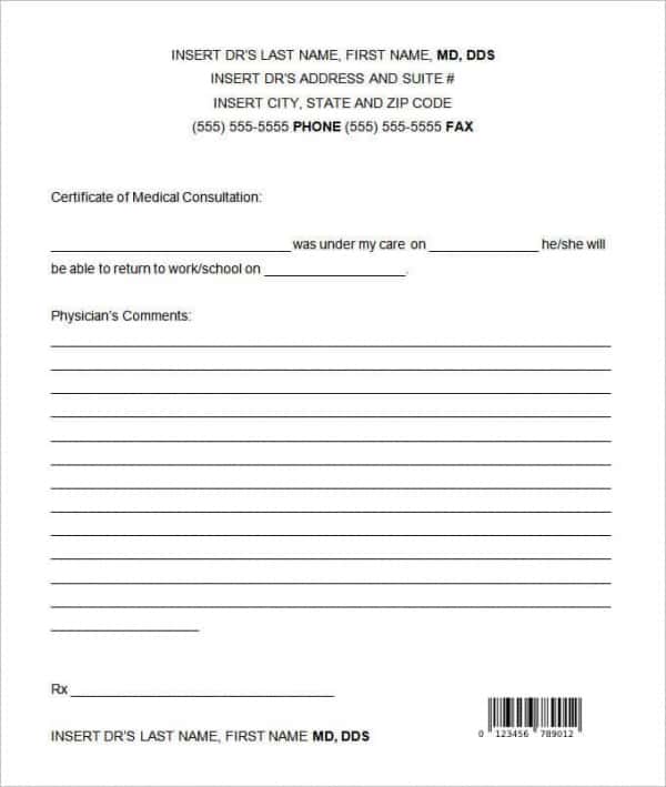 template for doctors note 28  Doctors Note Templates - PDF, DOC | Free 