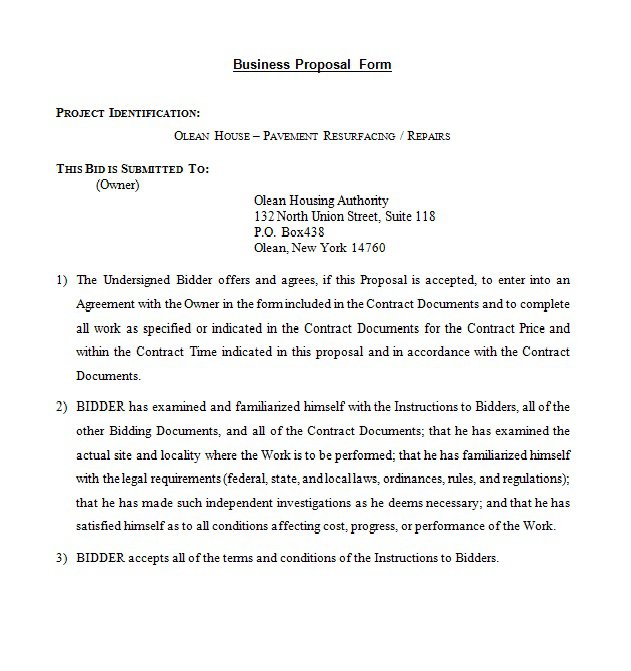 business offer letter 30  Business Proposal Templates 