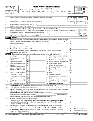 2015 1040 Checklist for IRS Schedule C: Profit or Loss From Business - 2015 ...