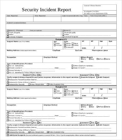 police report template Police Report Template - 9  Free Word, PDF Documents Download ...