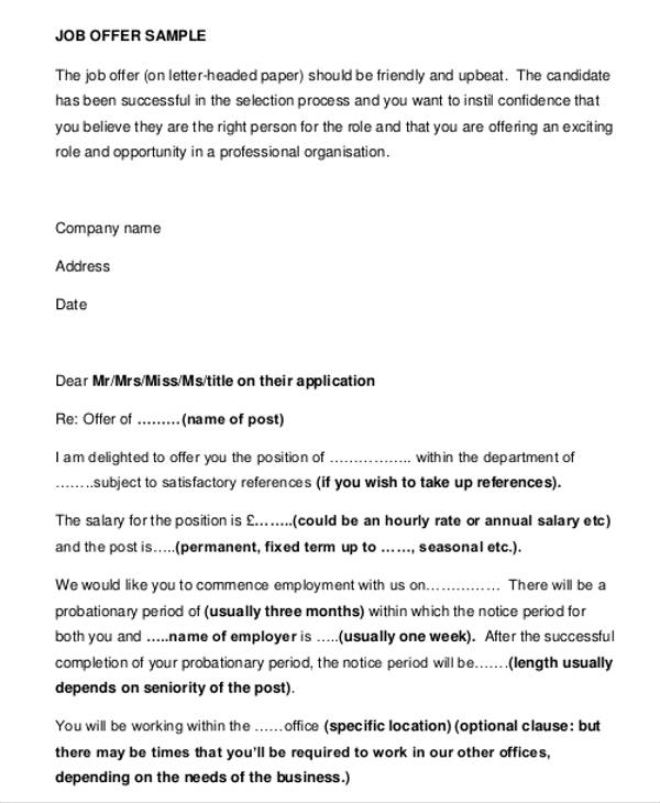 business offer letter Business Offer Letter Template - 7  Free Word, PDF Format Download ...