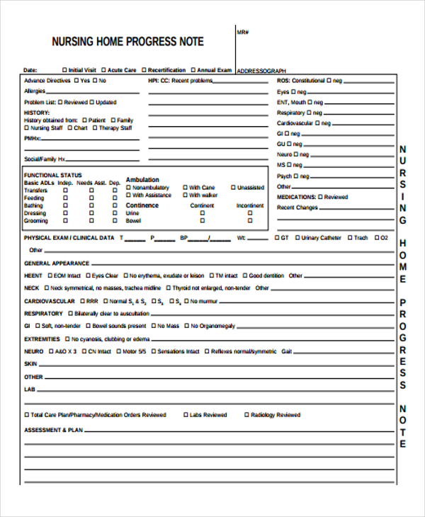 nurse notes templates 6  Nursing Note Templates - Free Samples, Examples Format Download ...