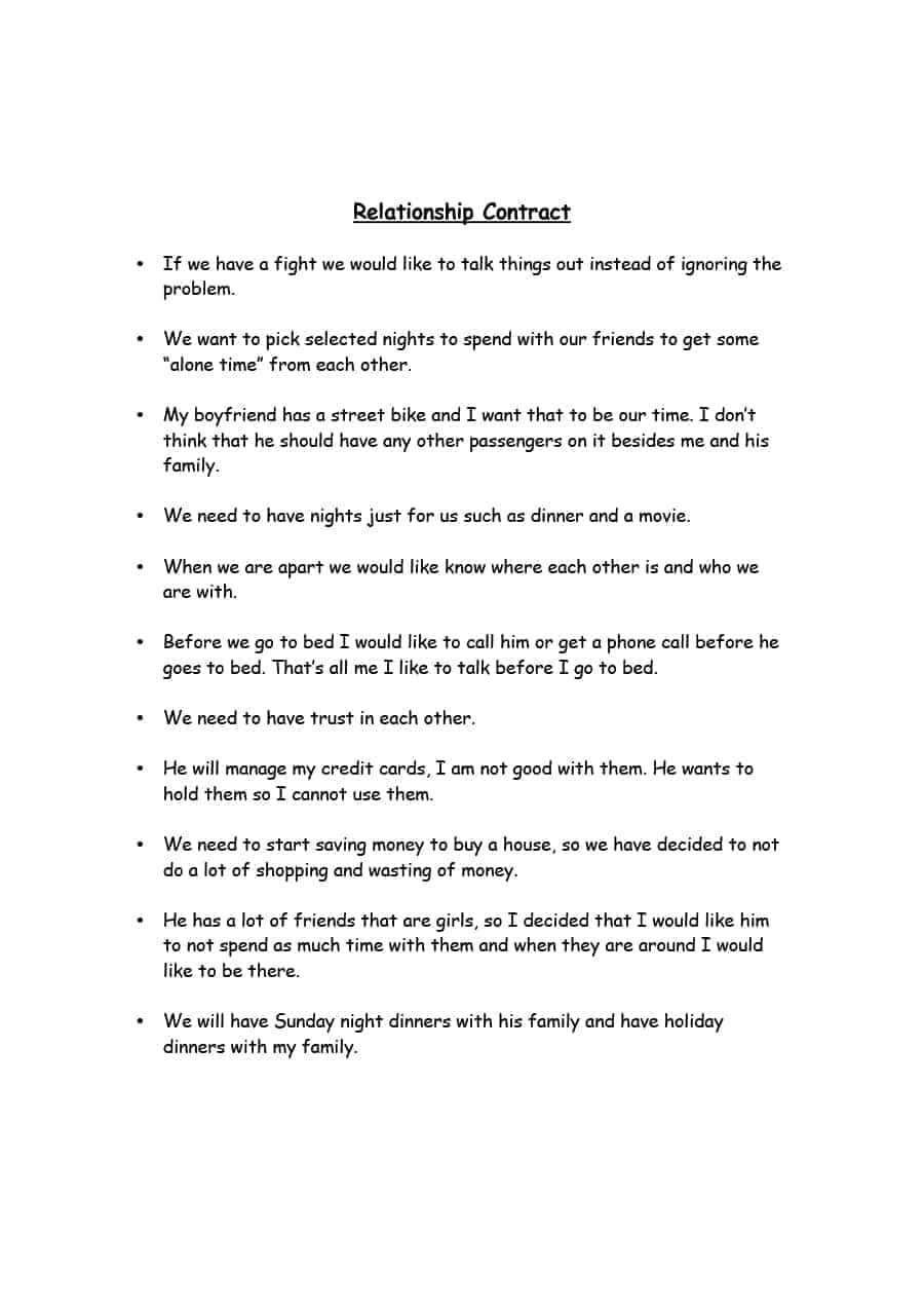 relationship contract template 20  Relationship Contract Templates 