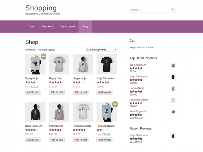 wordpress shopping cart